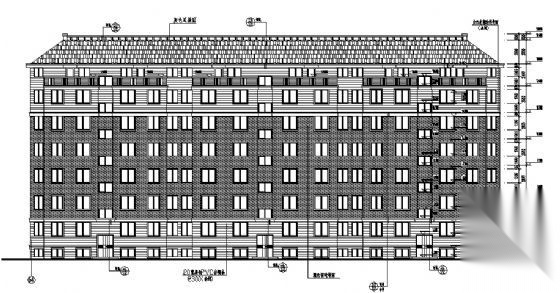 东晟苑某六层住宅楼建筑施工图cad施工图下载【ID:149571199】