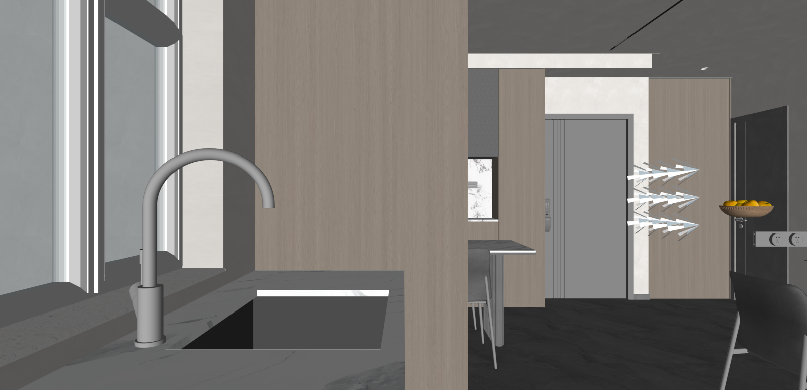 现代家居客厅SU模型下载【ID:1215974157】