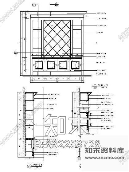 图块/节点吧台背柜详图cad施工图下载【ID:832253728】
