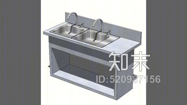 厨房洗涤槽SU模型下载【ID:520987156】