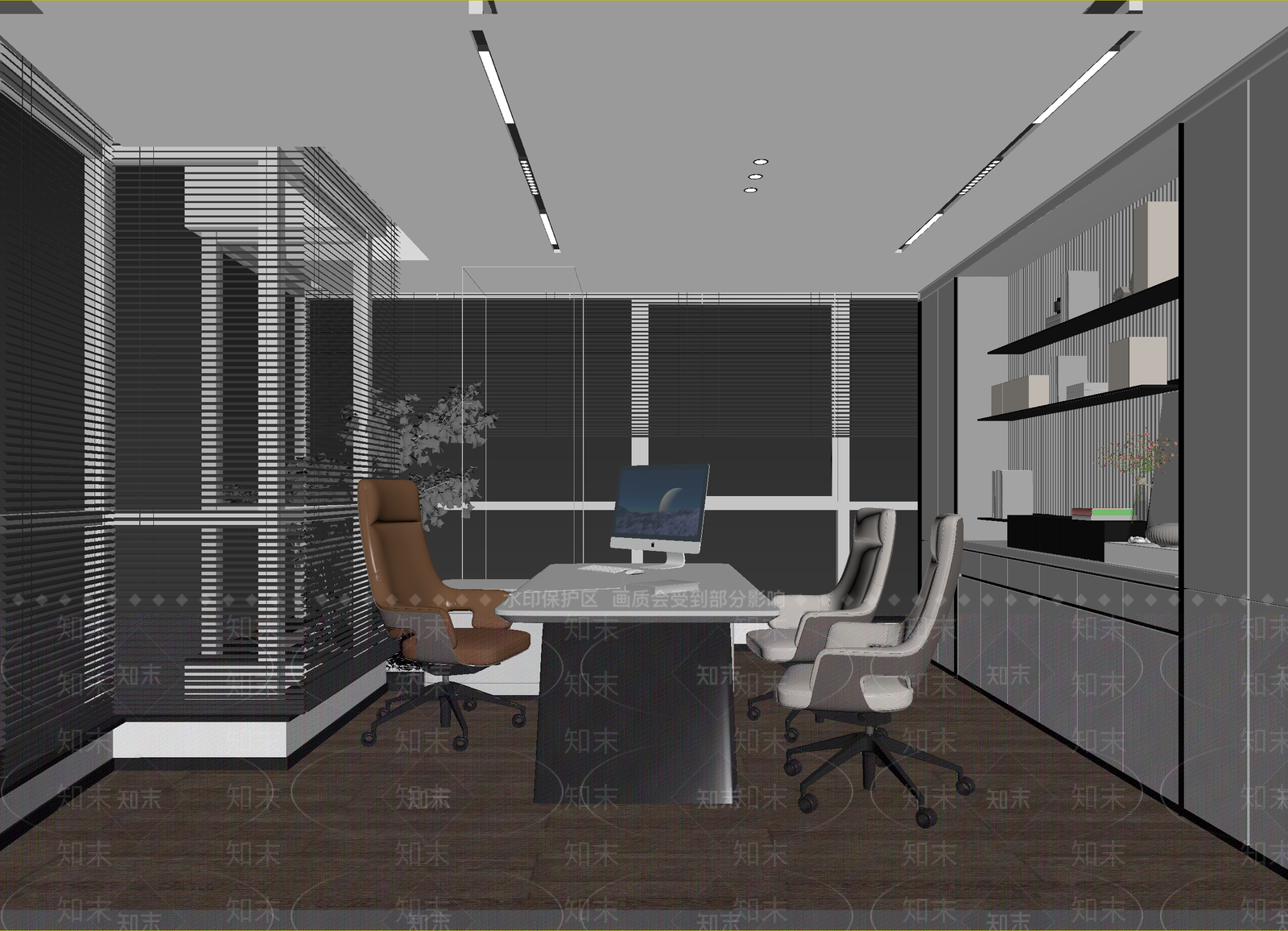 现代办公室3D模型下载【ID:1214768928】