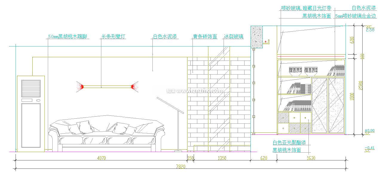 电视cad施工图下载【ID:176021159】