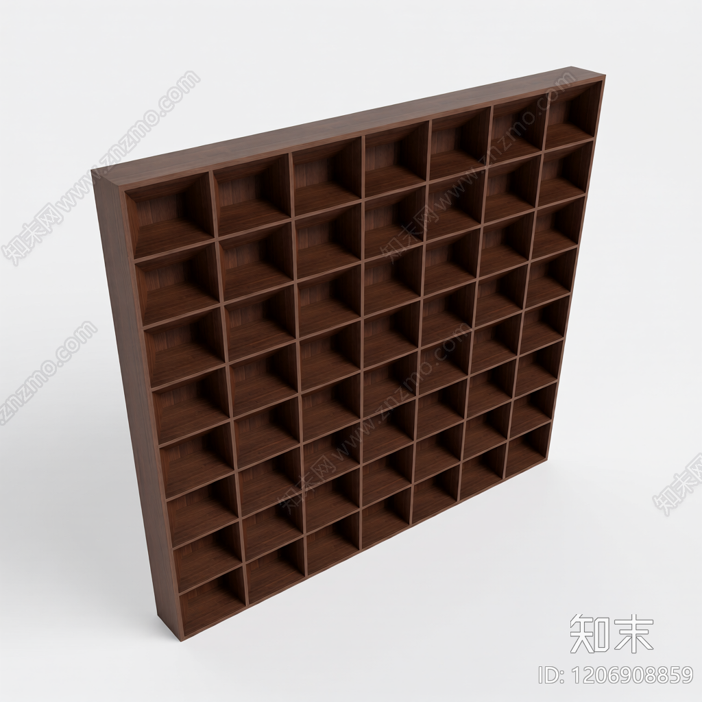 木质格栅隔断墙3D模型下载【ID:1206908859】