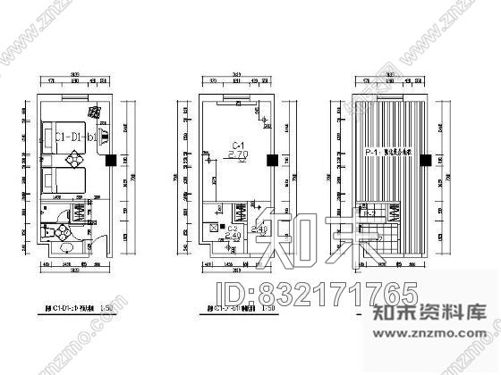 图块/节点酒店标间平面图Ⅱ施工图下载【ID:832171765】