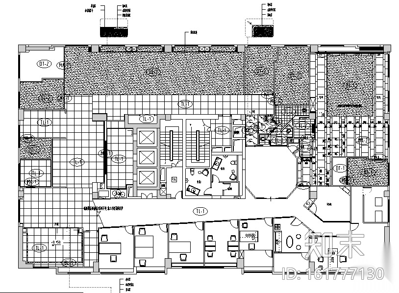 多套办公室设计施工图cad施工图下载【ID:161777130】