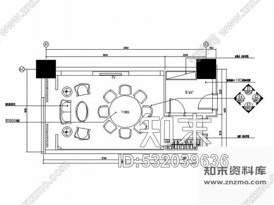施工图昆山五星级商务酒店包间装修施工图含效果施工图下载【ID:532039636】