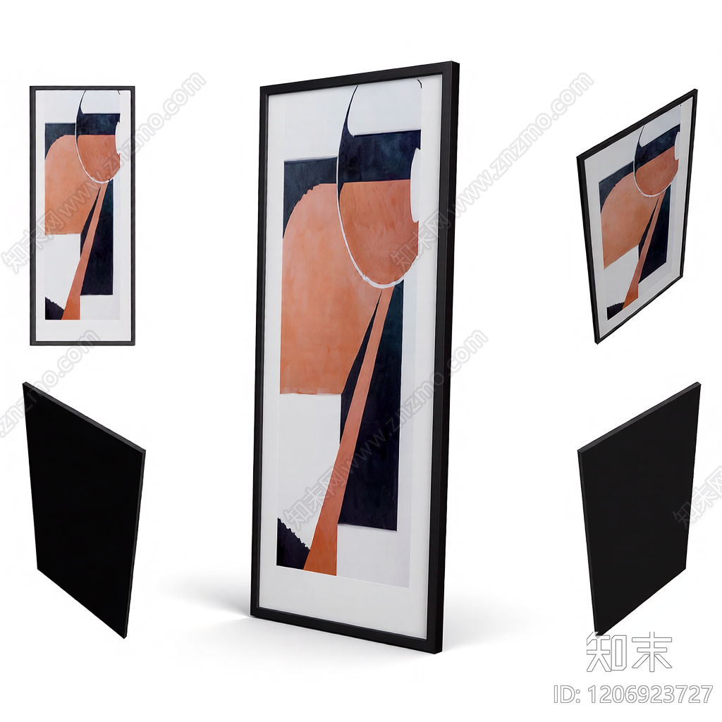 抽象画框装饰挂画3D模型下载【ID:1206923727】