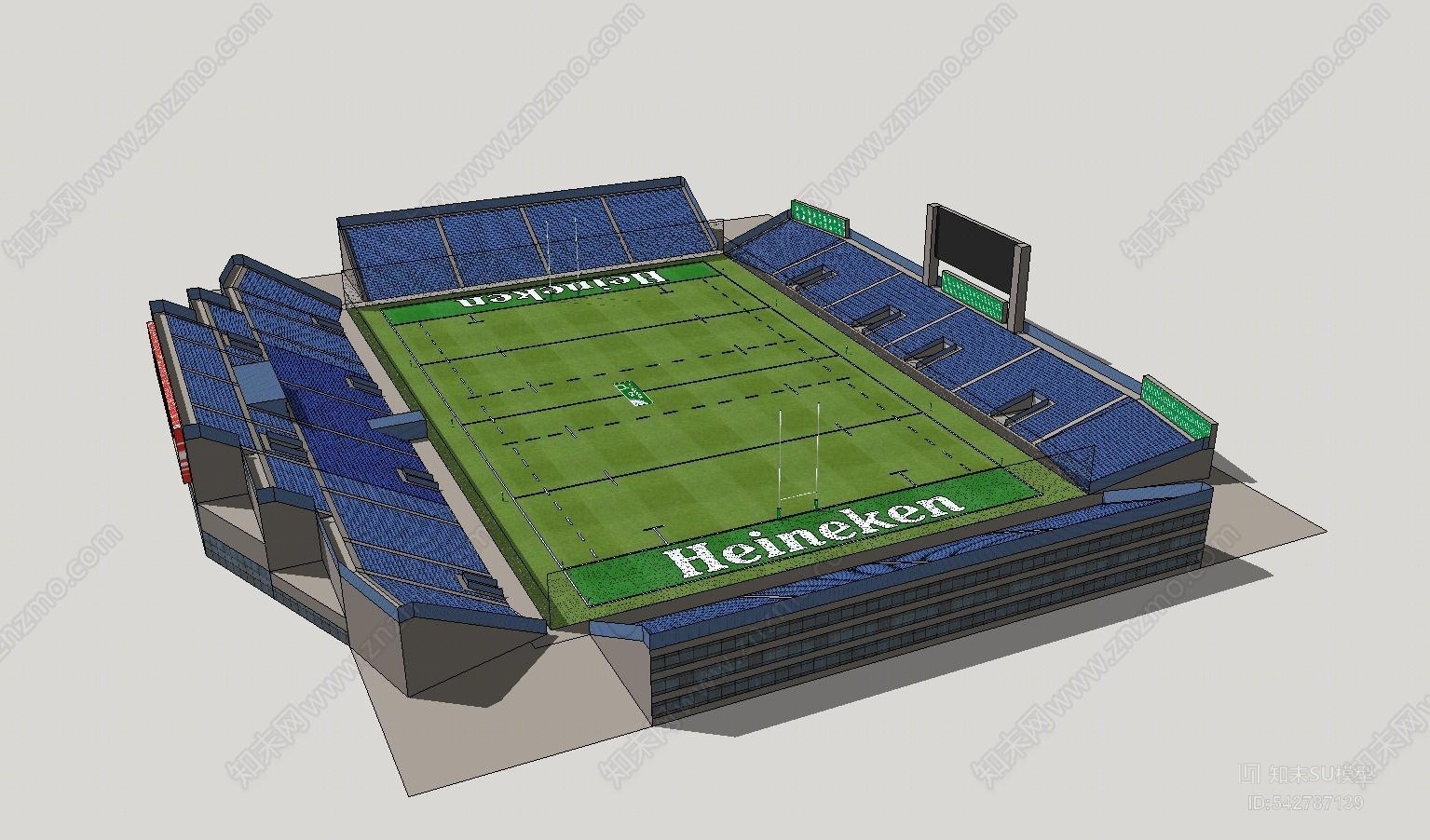 足球场SU模型下载【ID:542787139】