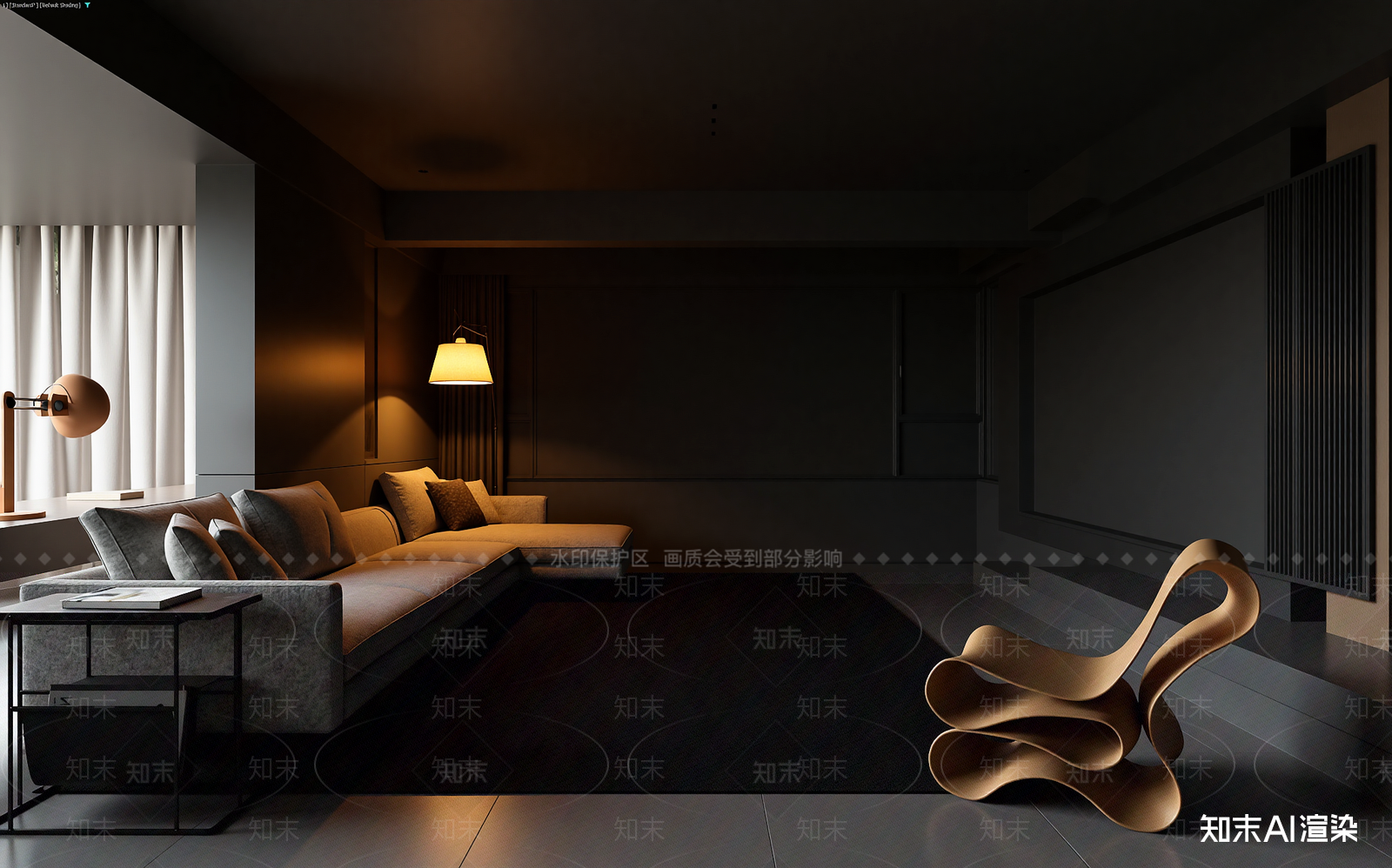 现代家居客厅3D模型下载【ID:1221977899】