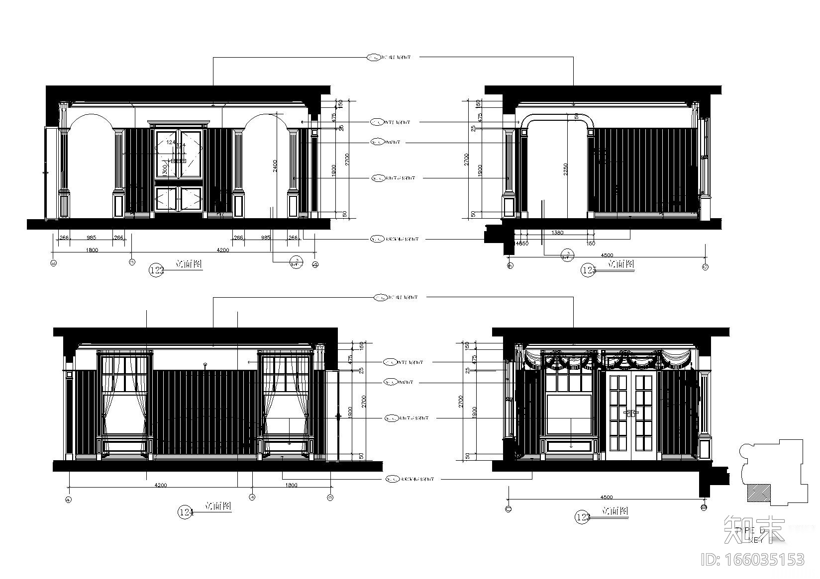 [上海]上海浦东新区东郊花园丨CAD施工图cad施工图下载【ID:166035153】