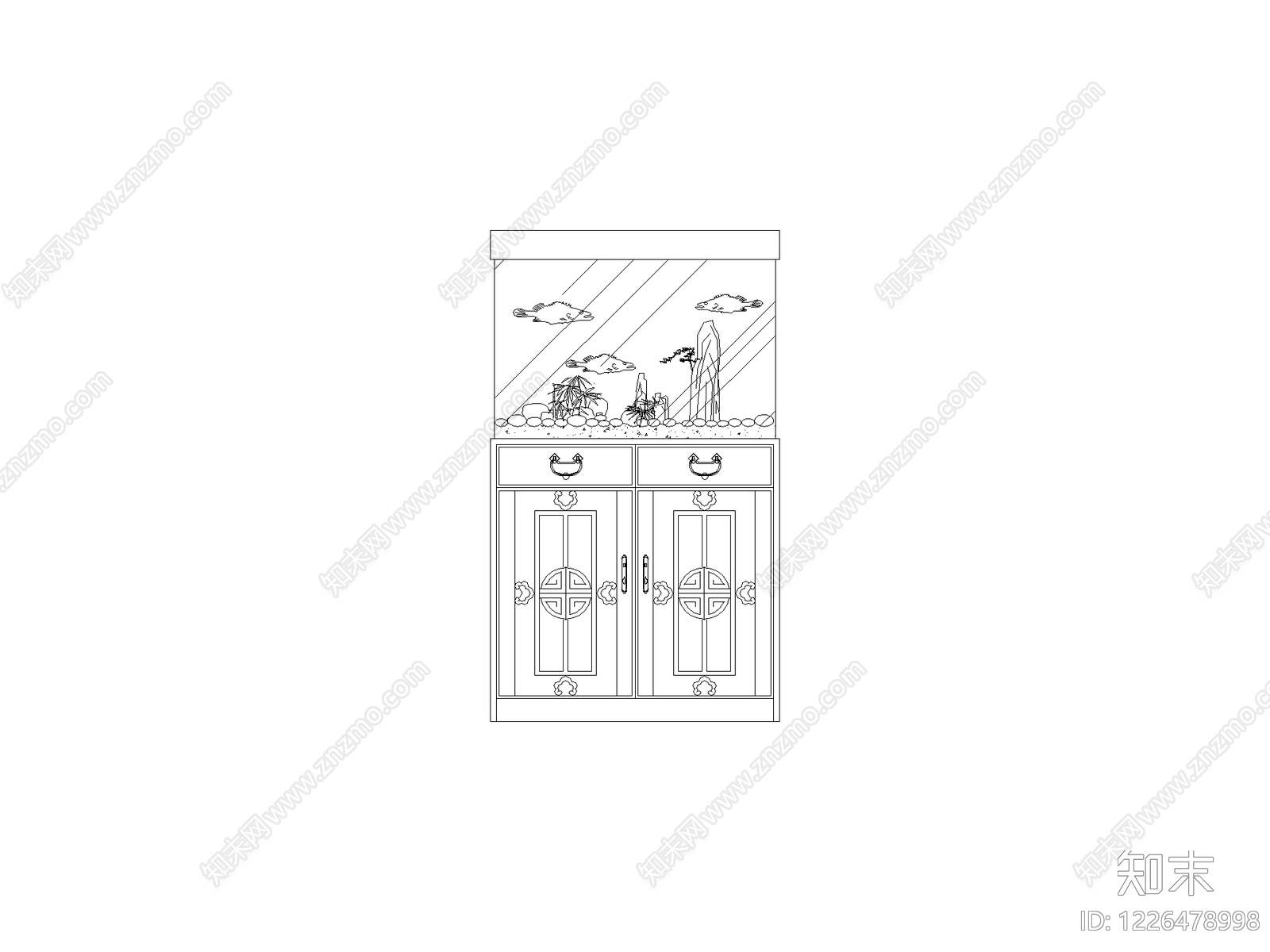 柜子cad施工图下载【ID:1226478998】