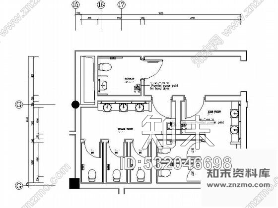 施工图四合院度假酒店卫生间装修施工图施工图下载【ID:532046698】