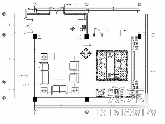 老总办公室装修图cad施工图下载【ID:161838178】