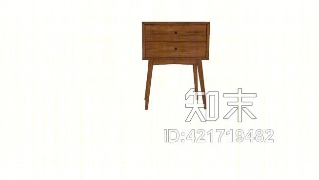 复古夜桌SU模型下载【ID:421719482】