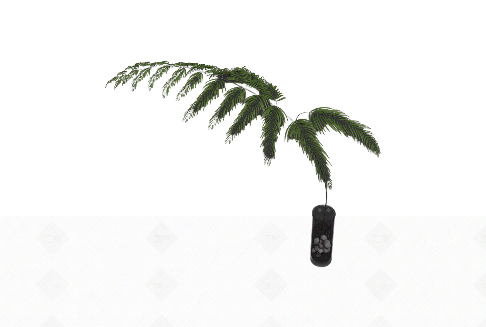 带盆绿植盆栽3D模型下载【ID:1206188698】