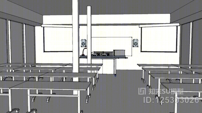 音乐学校研讨室SU模型下载【ID:125303026】