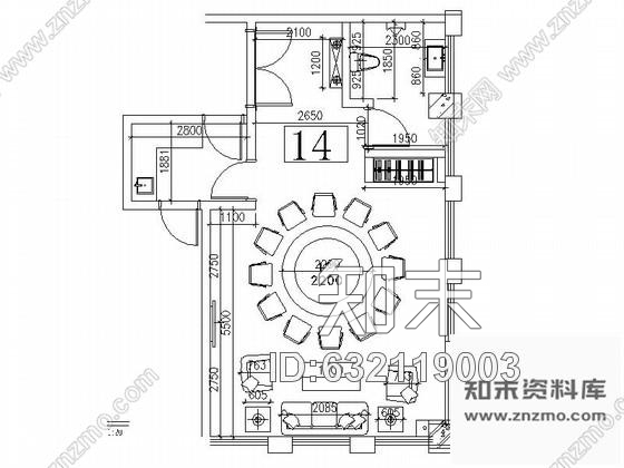 施工图时尚会所包间室内装修图⒉cad施工图下载【ID:632119003】