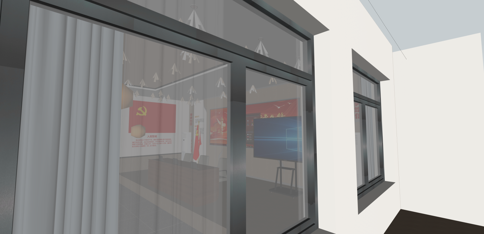现代会议室SU模型下载【ID:1216028378】