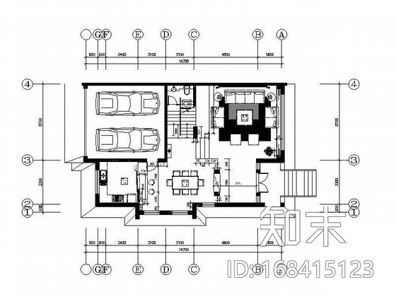 四层精品别墅设计装修图cad施工图下载【ID:168415123】