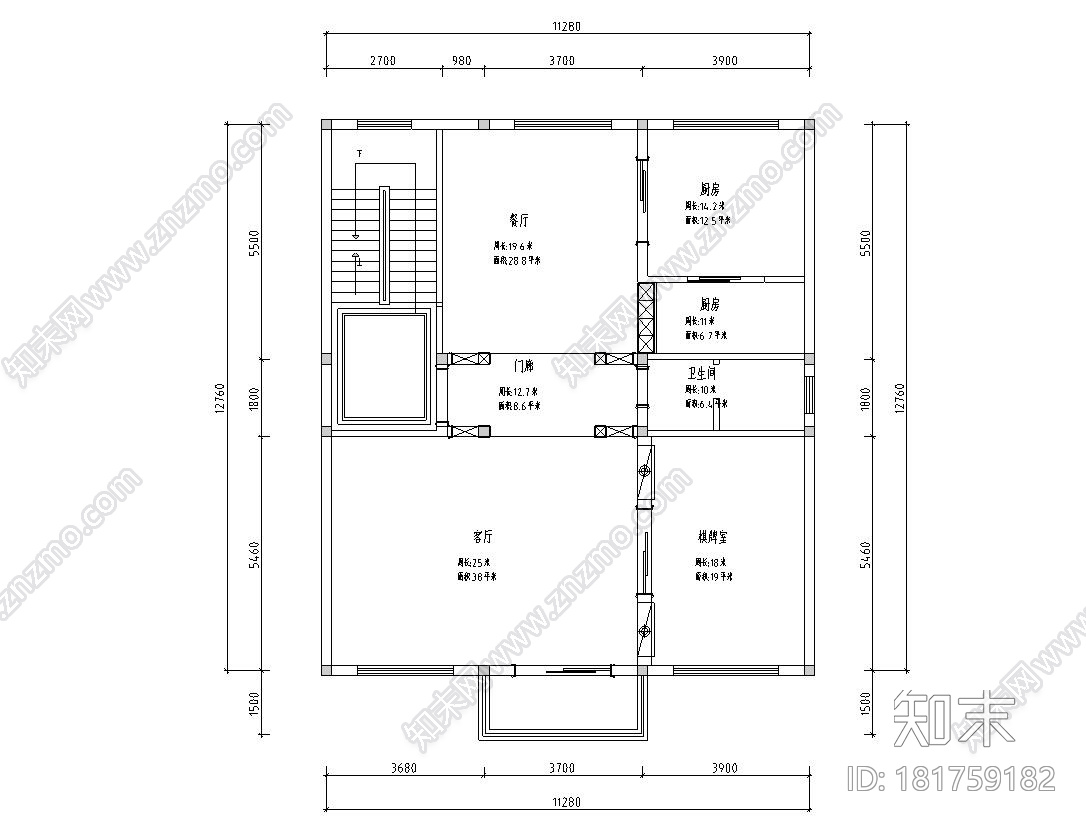 欧式风格整体家居施工图设计cad施工图下载【ID:181759182】