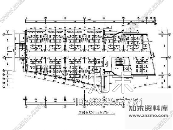 图块/节点某宾馆第五层平面布置图cad施工图下载【ID:832257751】