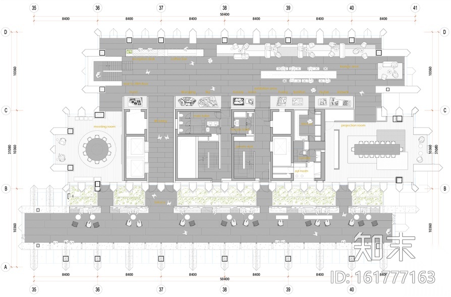 [上海]AIM恺慕-上海外滩SOHO顶层会所效果图+施工图PD...cad施工图下载【ID:161777163】