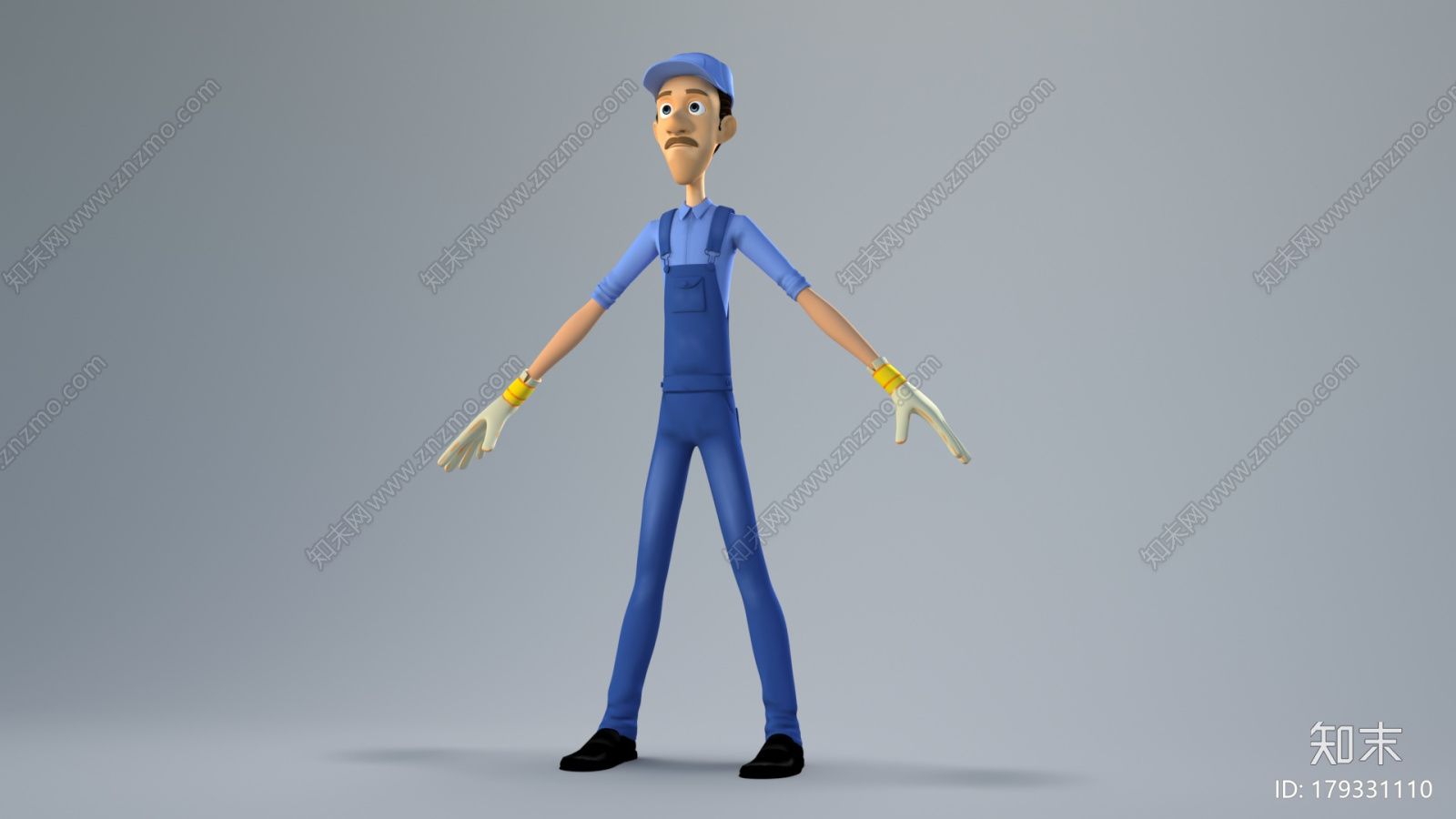 工人CG模型下载【ID:179331110】