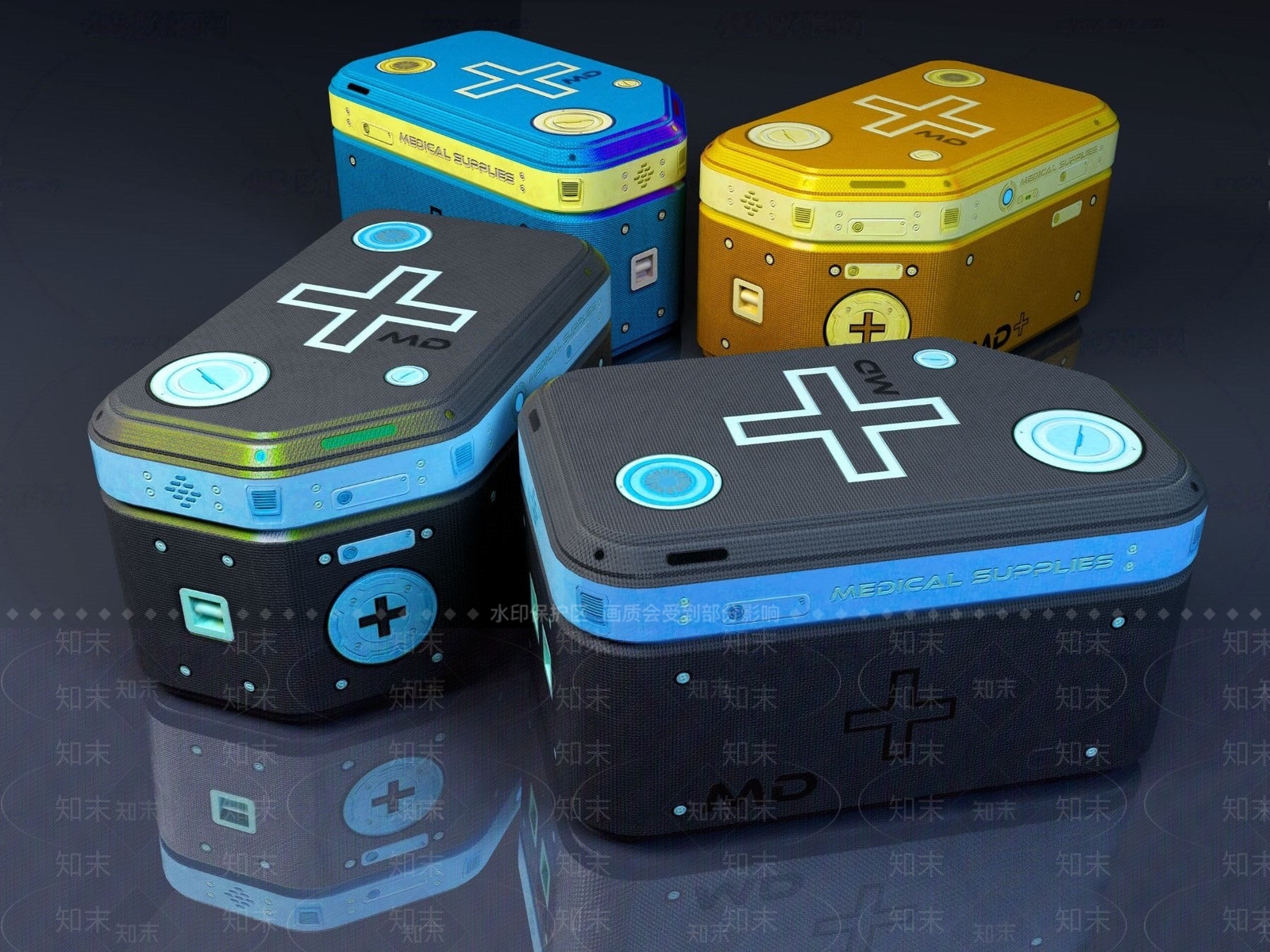 现代科幻医药箱3D模型下载【ID:183841082】