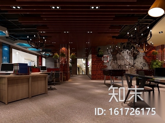 [原创]投资性小企业现代风格办公室室内装修施工图cad施工图下载【ID:161726175】