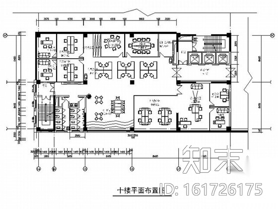 [原创]投资性小企业现代风格办公室室内装修施工图施工图下载【ID:161726175】