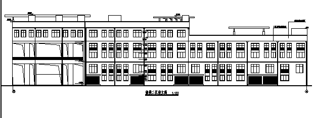 某商业步行街建筑施工图设计及透视效果图cad施工图下载【ID:151452162】