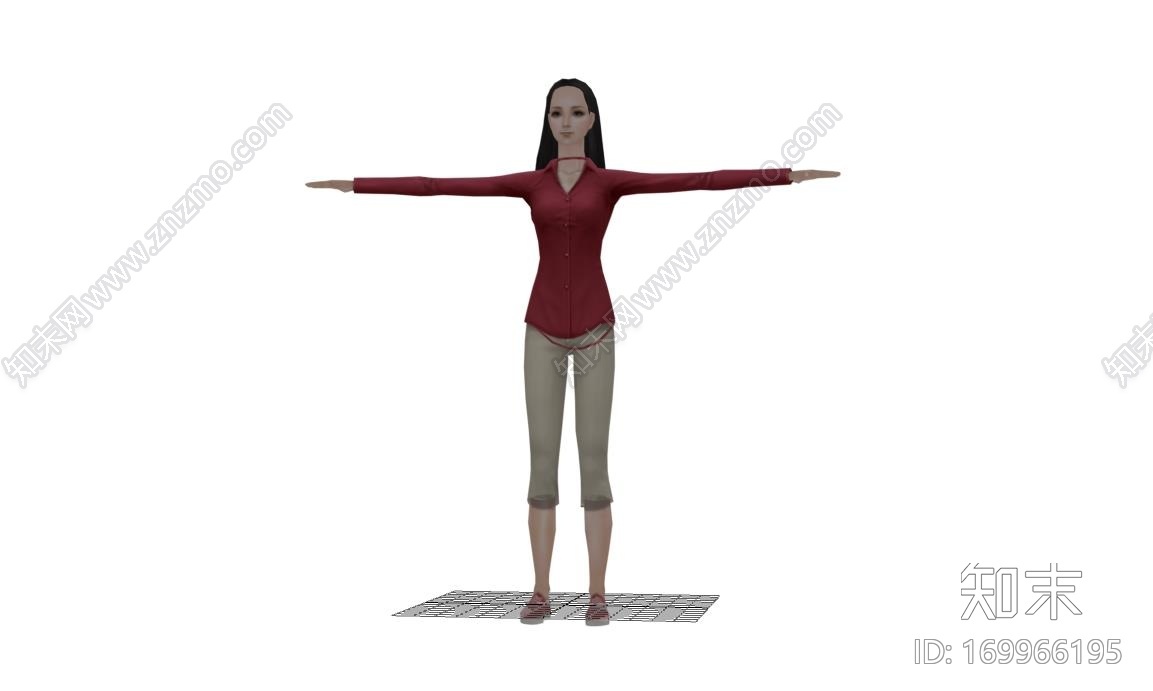 美丽的女孩CG模型下载【ID:169966195】