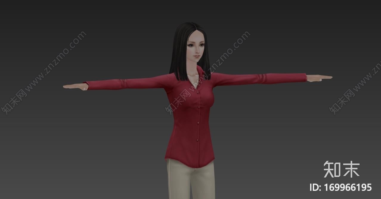 美丽的女孩CG模型下载【ID:169966195】