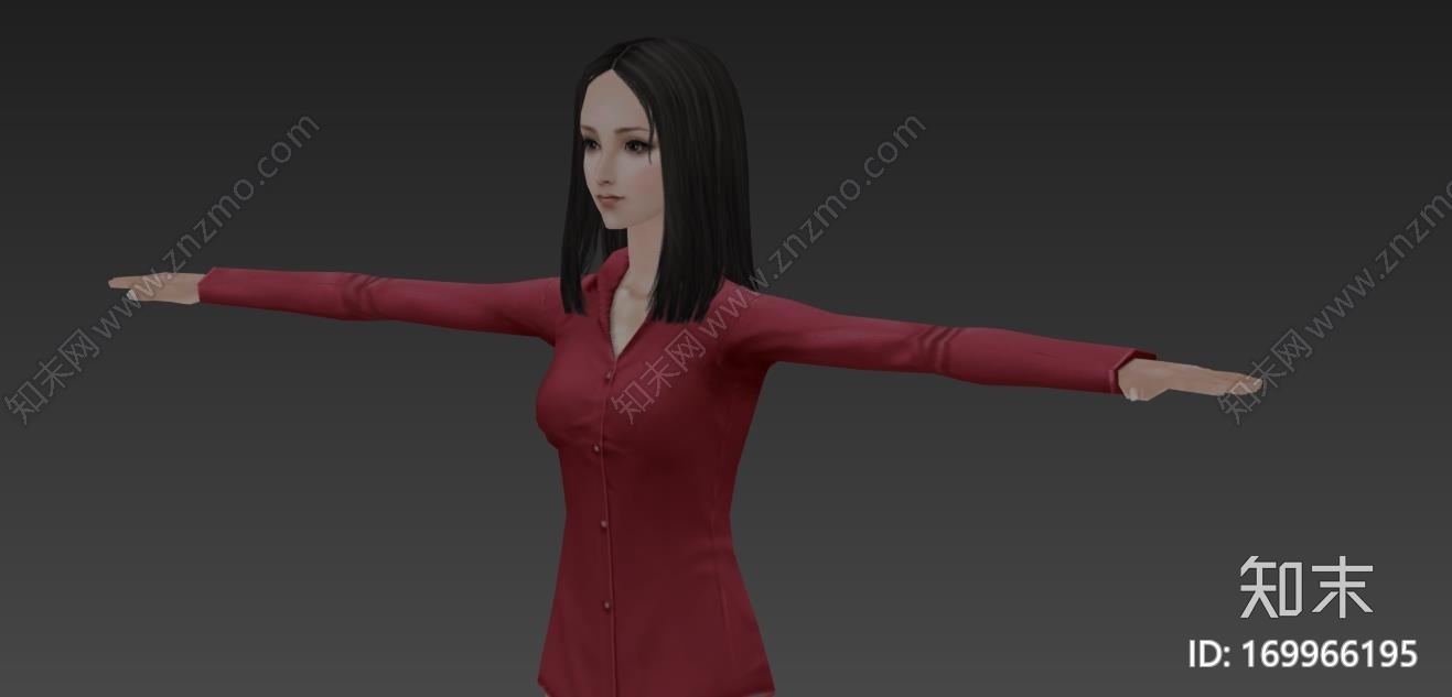 美丽的女孩CG模型下载【ID:169966195】