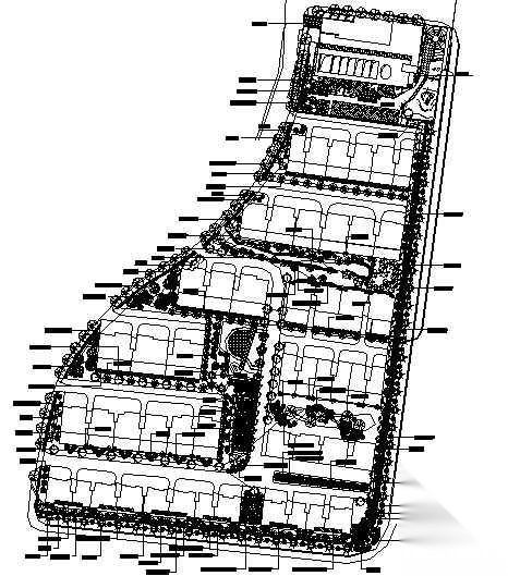 某小区桃源居全套景观施工图cad施工图下载【ID:161124113】