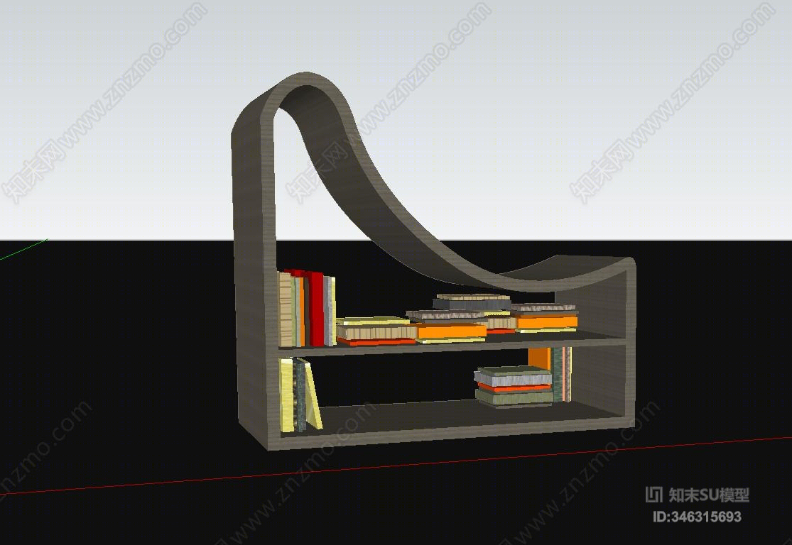 北欧书房SU模型下载【ID:346315693】