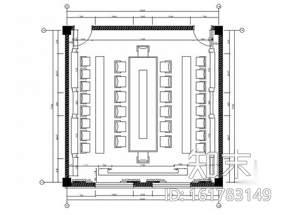 [青岛]温泉酒店新中式会议室施工图（含效果）施工图下载【ID:161783149】