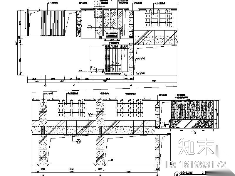 [广州]某酒店装修图(含效果)cad施工图下载【ID:161983172】
