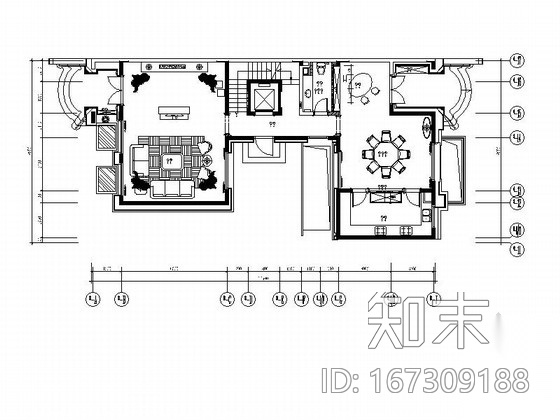 [上海]后巴洛克风格三层别墅样板间室内装修图（含实景）cad施工图下载【ID:167309188】