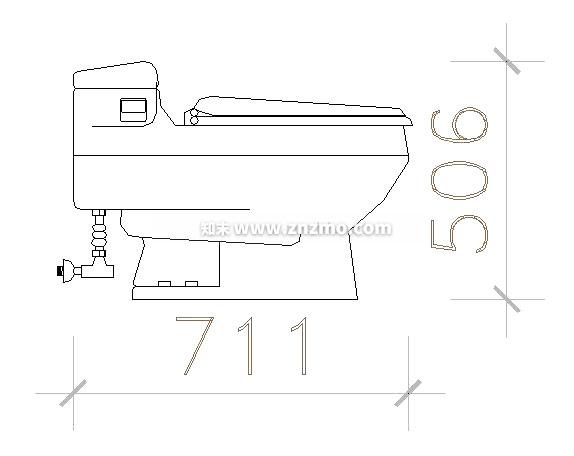 马桶cad施工图下载【ID:178427167】