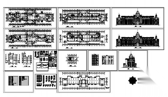 某小型铁路站建筑施工图cad施工图下载【ID:151680118】