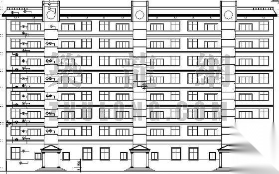 某框架住宅楼全套建筑施工图cad施工图下载【ID:149853178】