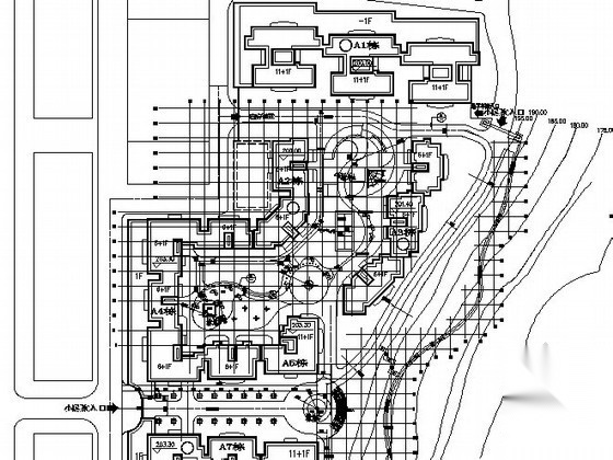 [重庆]居住区景观绿化设计施工图cad施工图下载【ID:161095119】