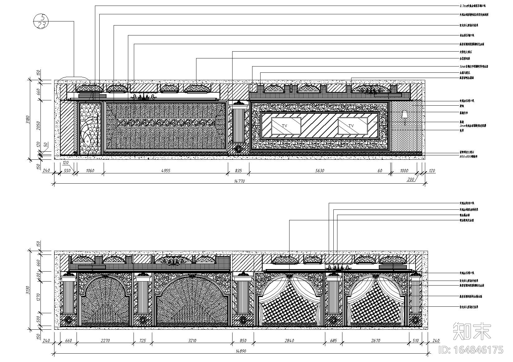 ​[长春]四道街大悦城KTV装饰设计项目图纸施工图下载【ID:164846175】