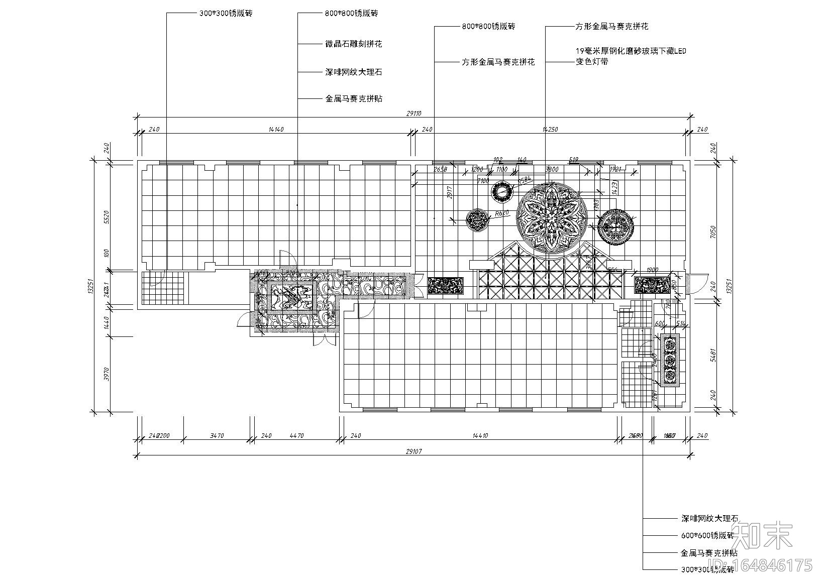 ​[长春]四道街大悦城KTV装饰设计项目图纸cad施工图下载【ID:164846175】