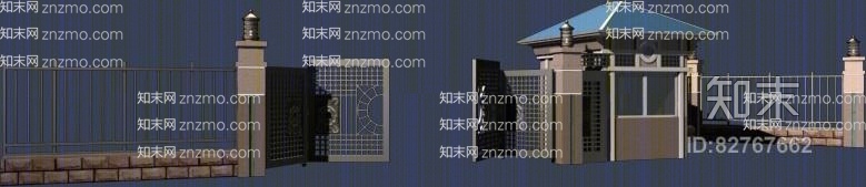 入口大门283D模型下载【ID:82767662】