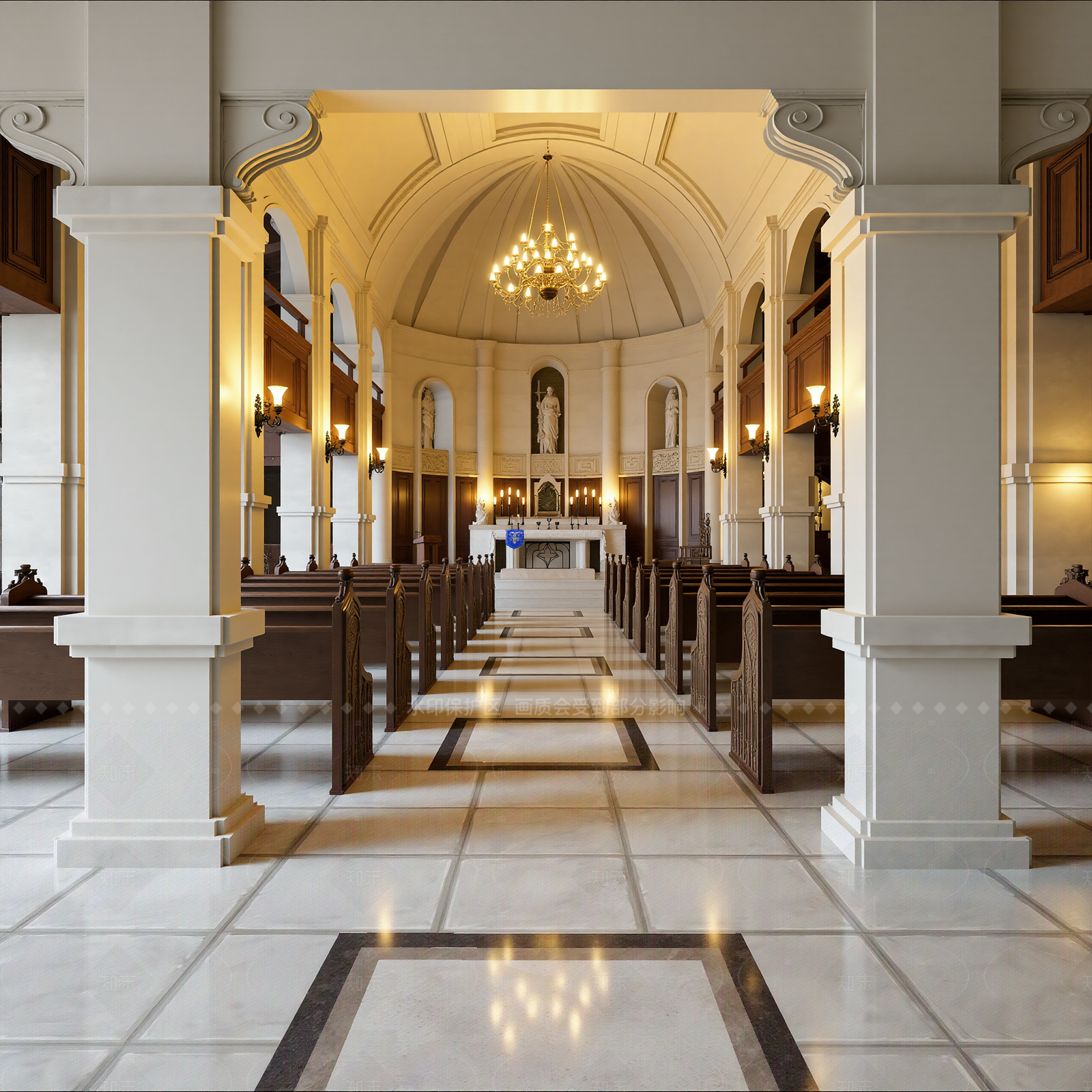 欧式古典其他建筑外观3D模型下载【ID:1214588369】