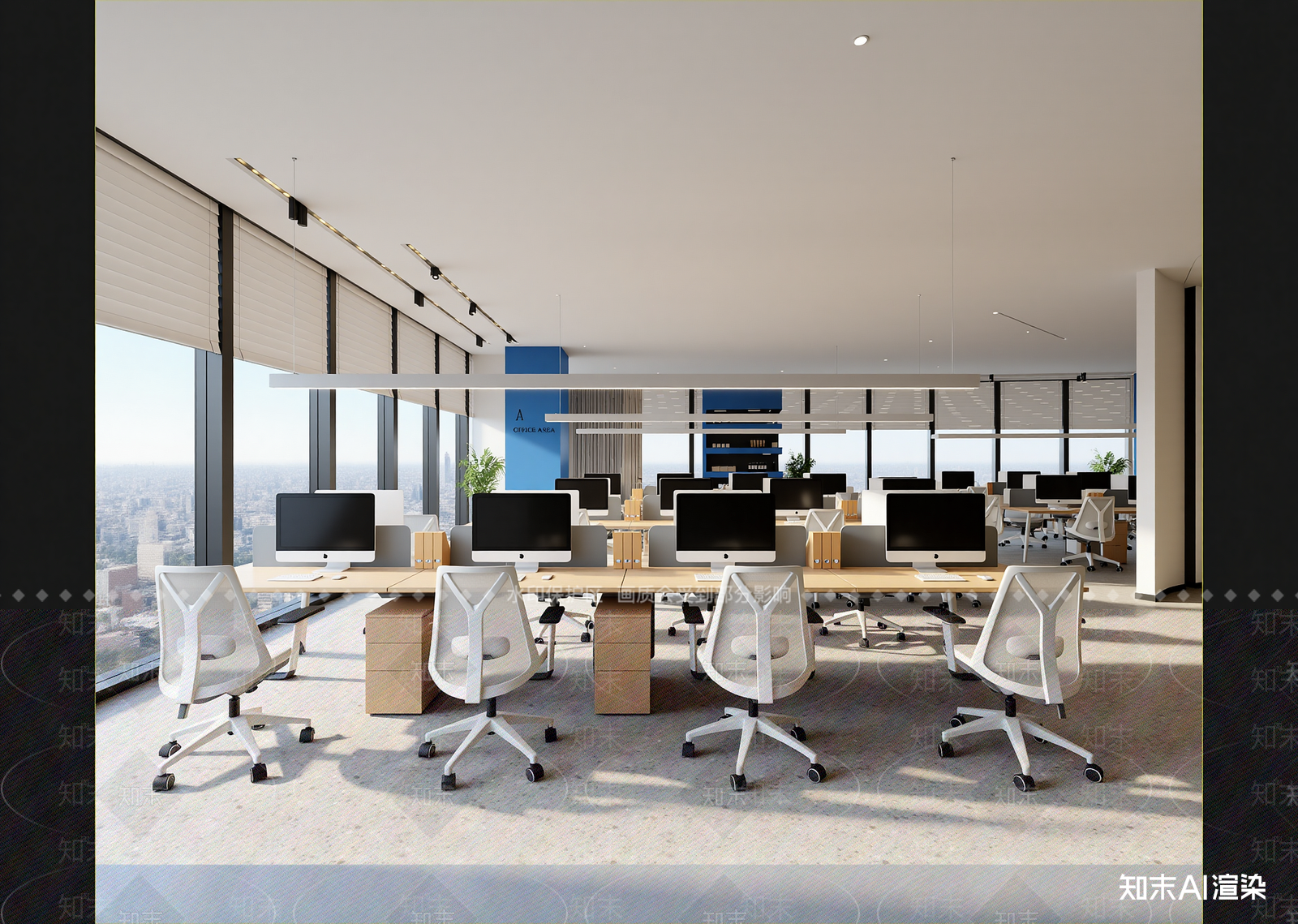 现代办公区3D模型下载【ID:1214632424】
