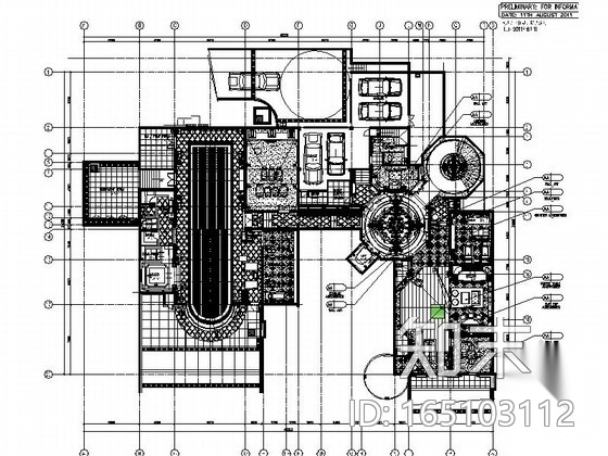 [浙江]豪华欧式私家总裁别墅设计CAD施工图（含效果）cad施工图下载【ID:165103112】