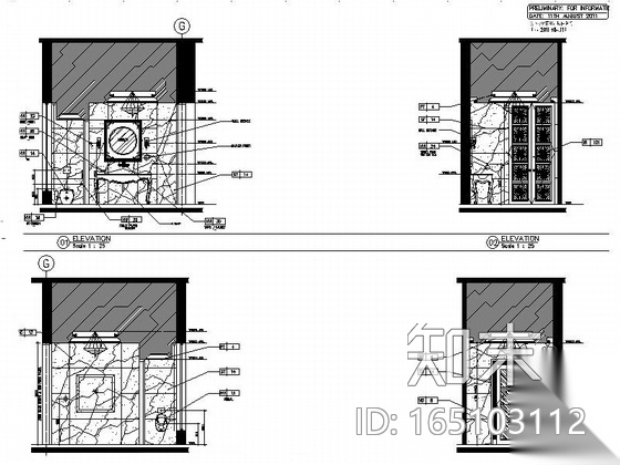 [浙江]豪华欧式私家总裁别墅设计CAD施工图（含效果）cad施工图下载【ID:165103112】